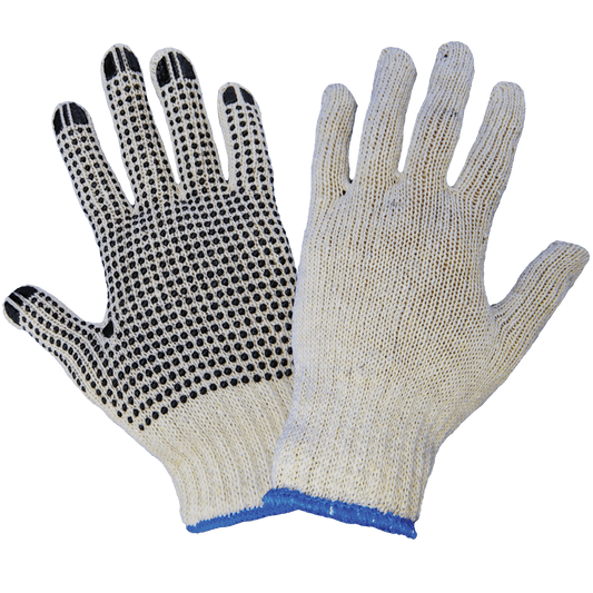 String Knit Dotted Gloves S55D1 (Case of 25 Dozen Pair)