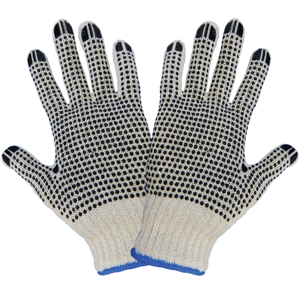 String Knit Dotted Gloves S55D2 (Dozen Pair)
