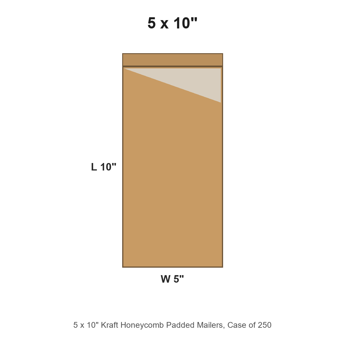 5 x 10" Kraft Honeycomb Padded Mailers