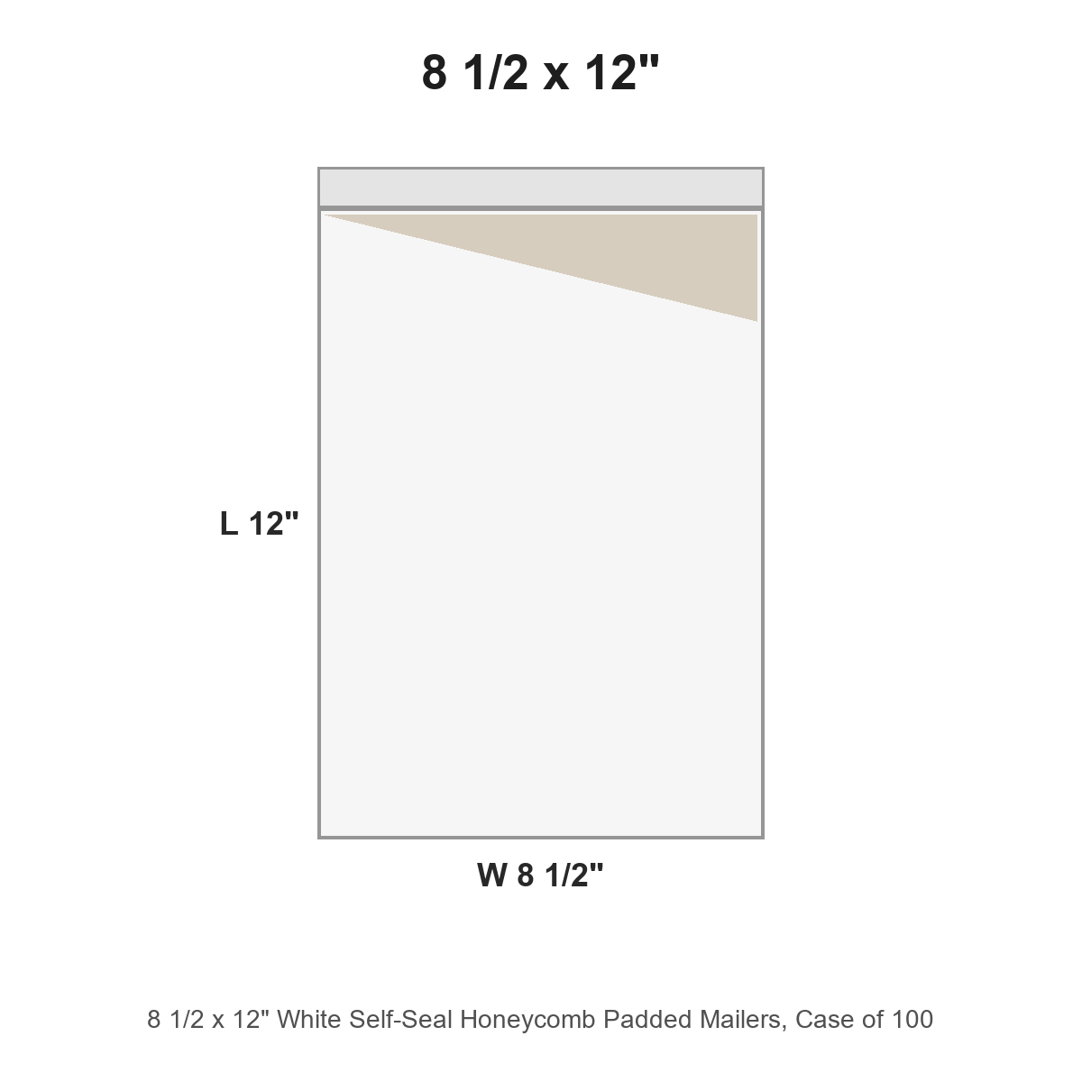 8 1/2 x 12" White Self-Seal Honeycomb Padded Mailers