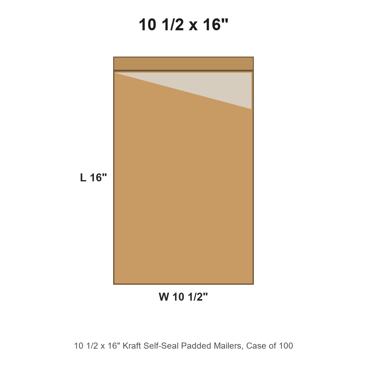 10 1/2 x 16" Kraft Self-Seal Padded Mailers