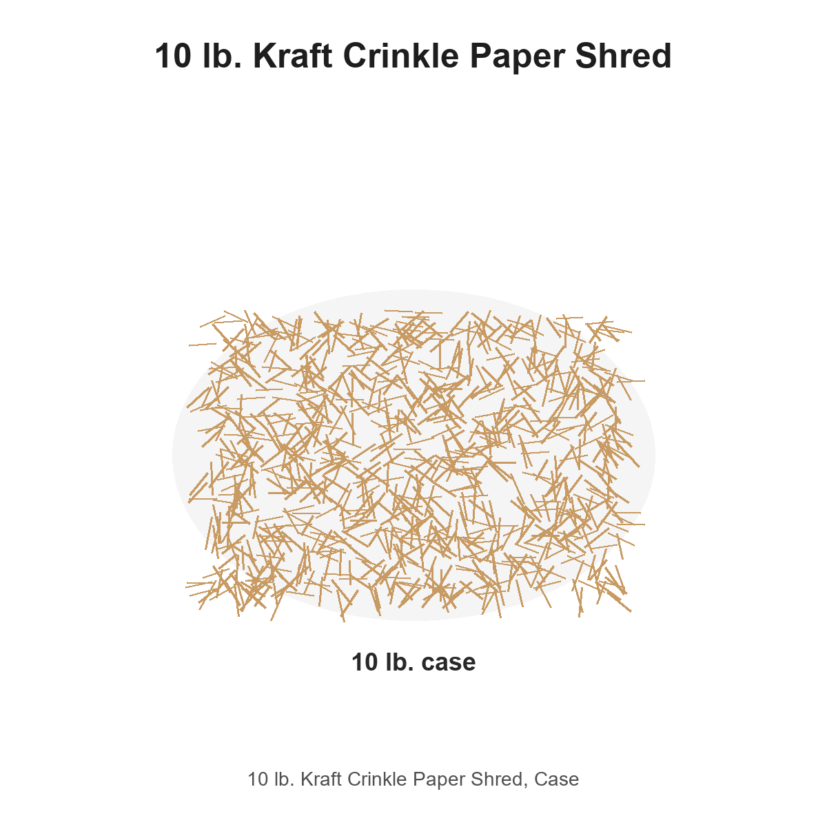 10 lb. Kraft Crinkle Paper Shred, Case