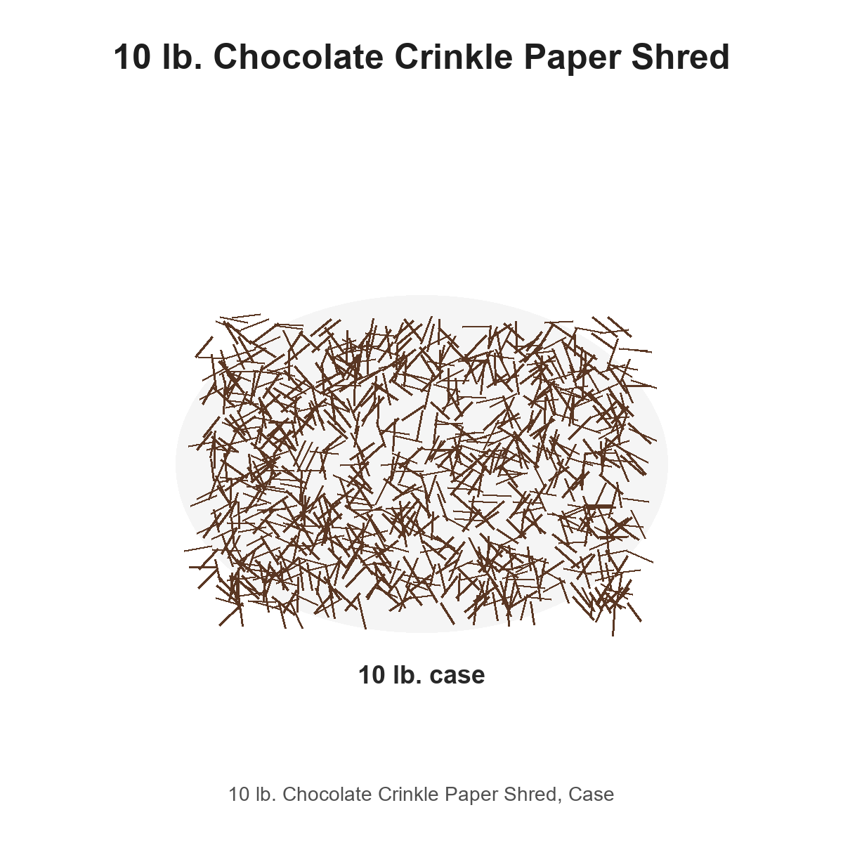 10 lb. Chocolate Crinkle Paper Shred, Case