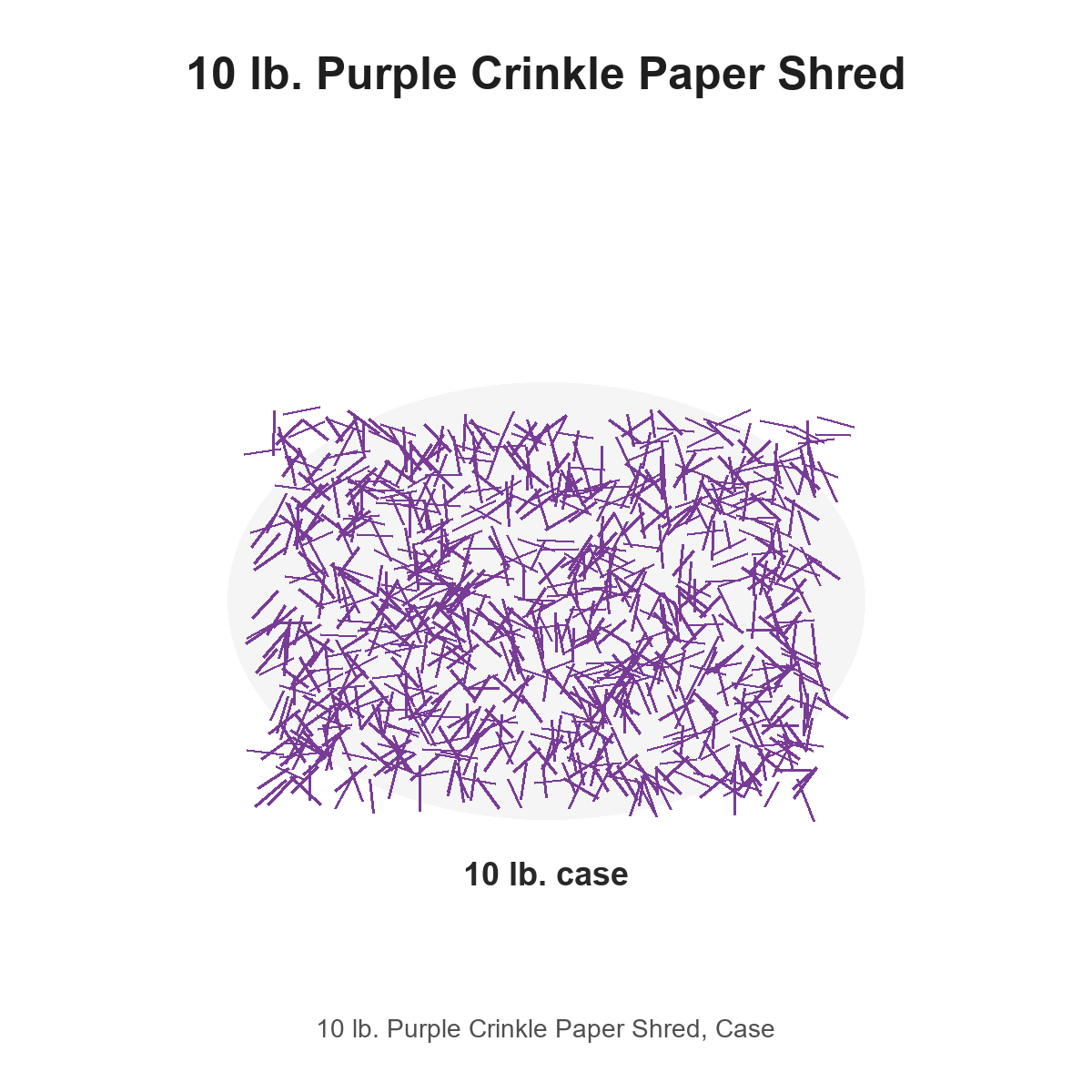 10 lb. Purple Crinkle Paper Shred, Case