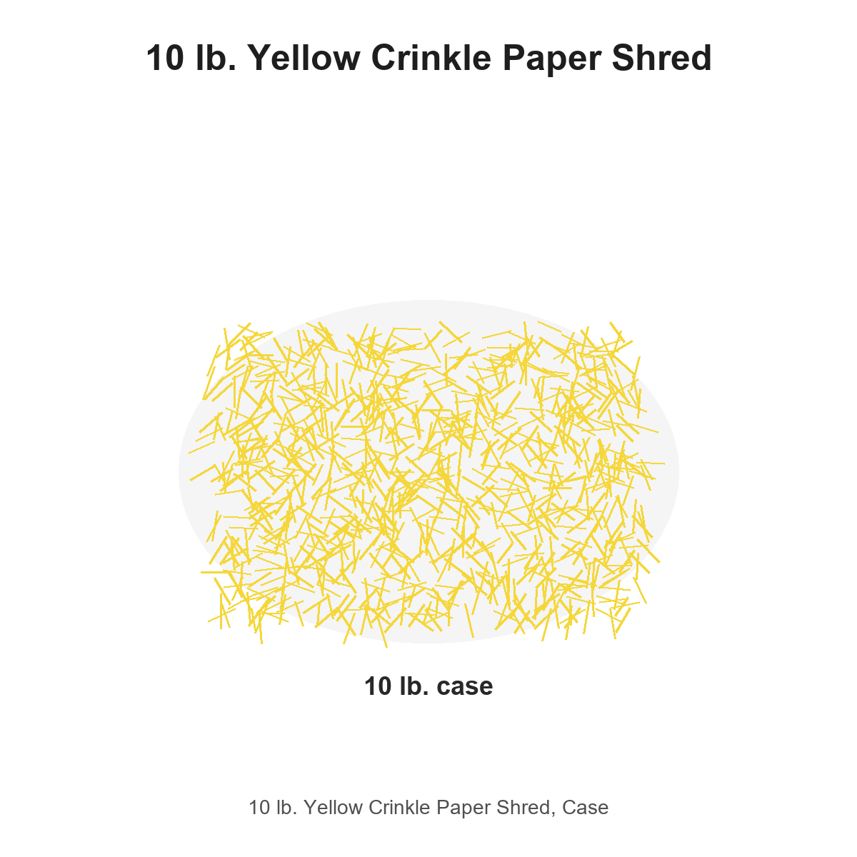 10 lb. Yellow Crinkle Paper Shred, Case