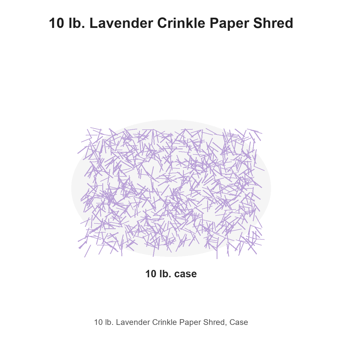 10 lb. Lavender Crinkle Paper Shred, Case