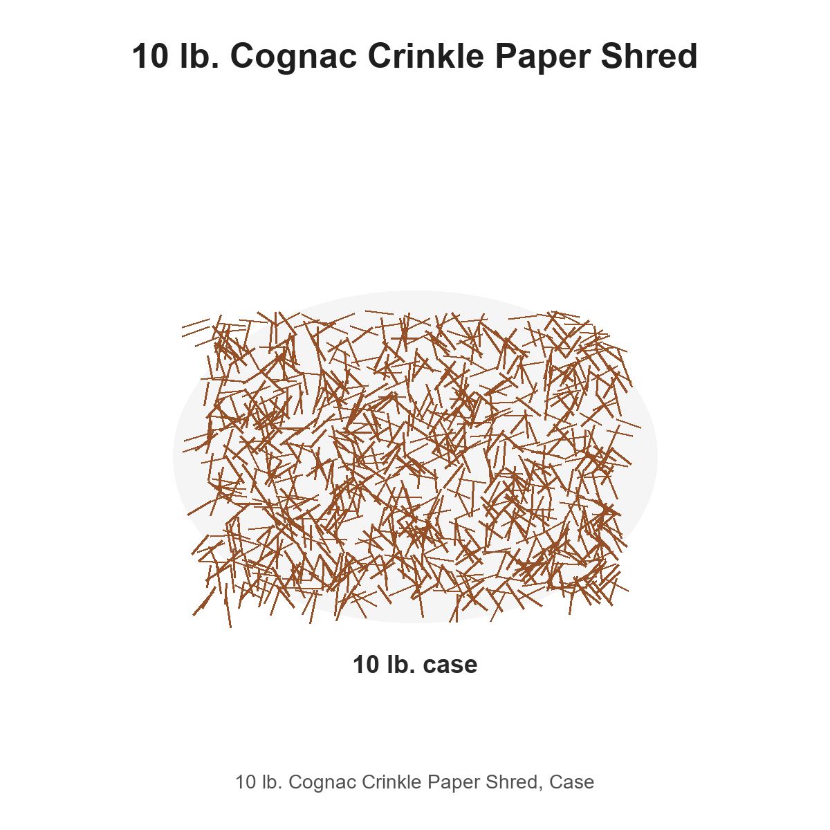 10 lb. Cognac Crinkle Paper Shred, Case