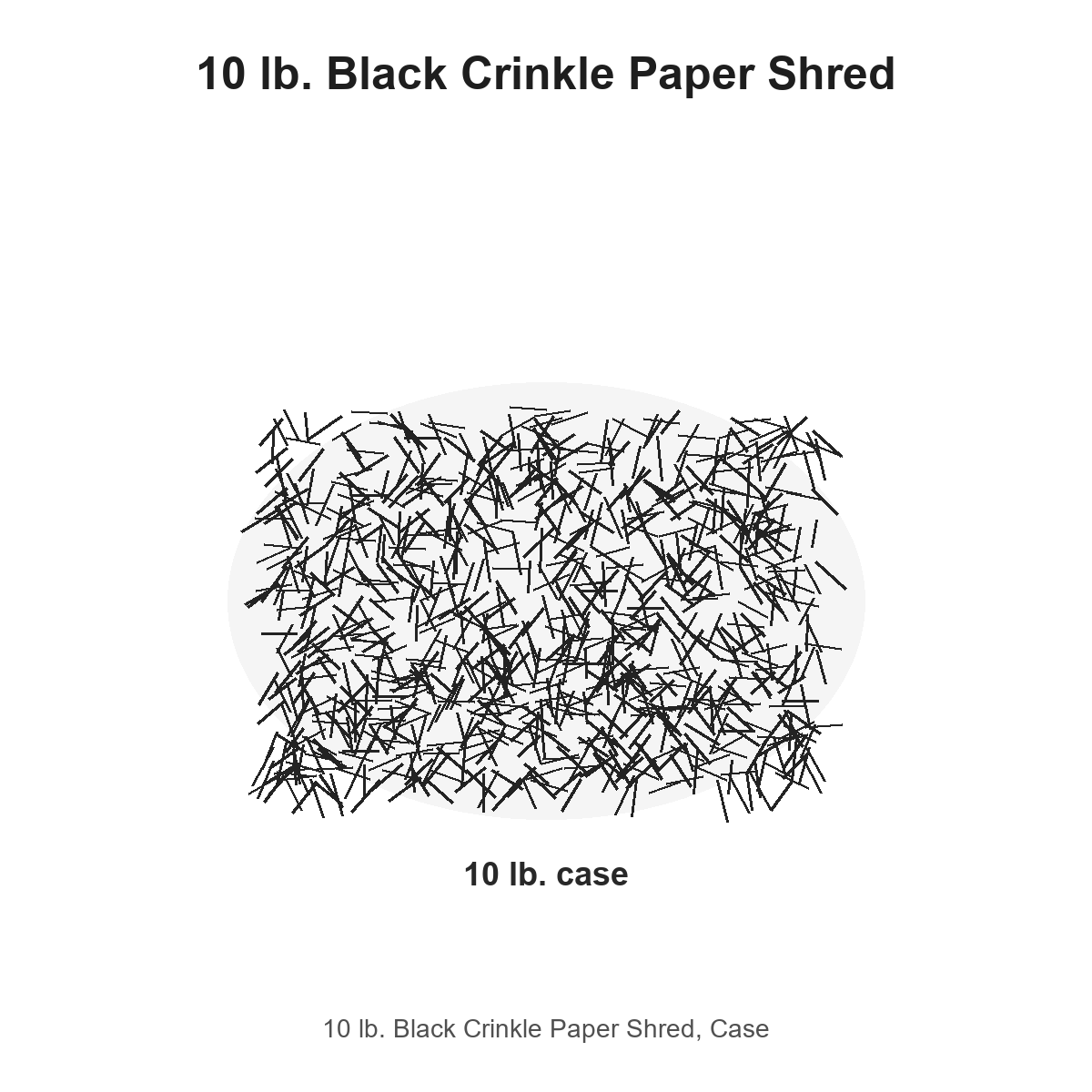 10 lb. Black Crinkle Paper Shred, Case