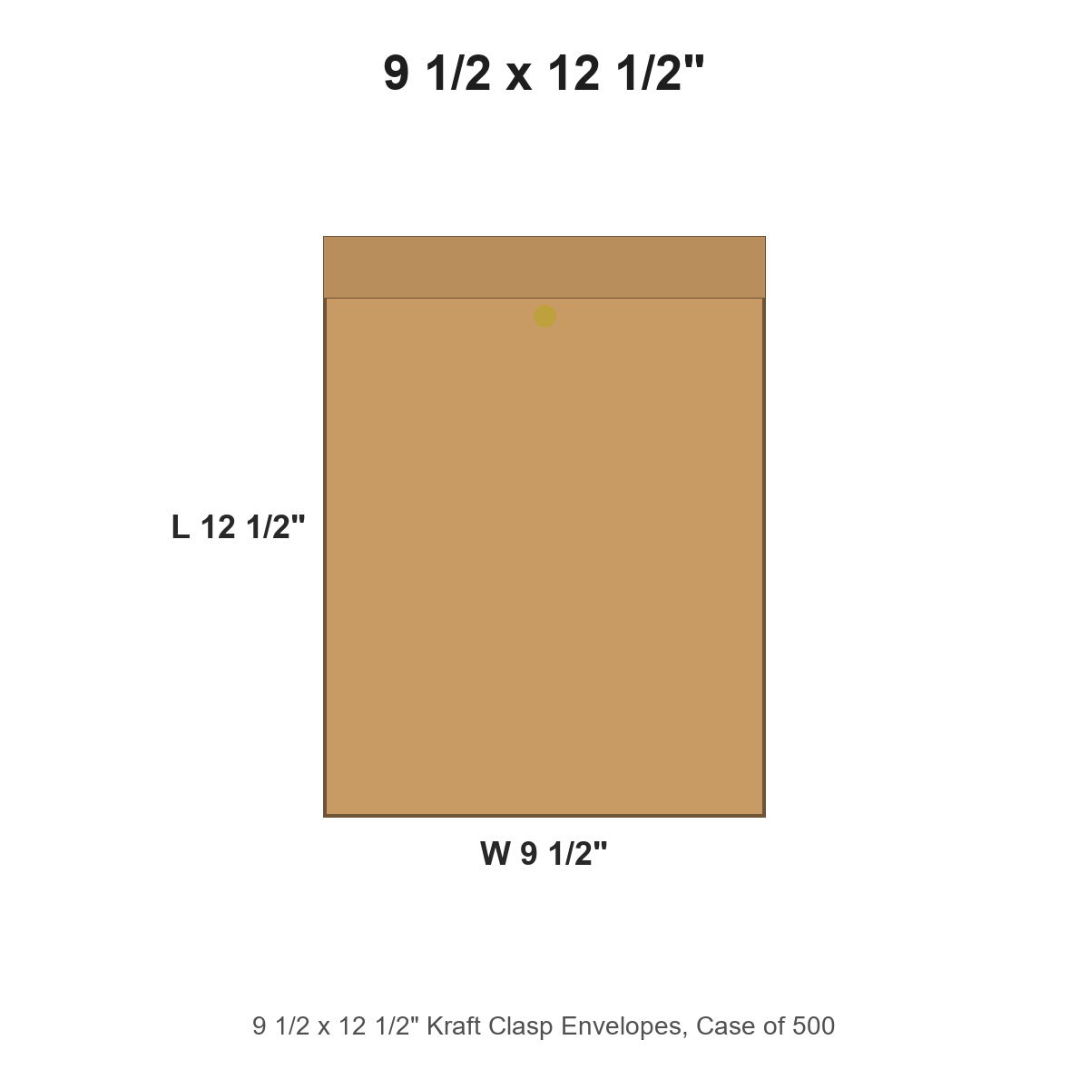 9 1/2 x 12 1/2" Kraft Clasp Envelopes