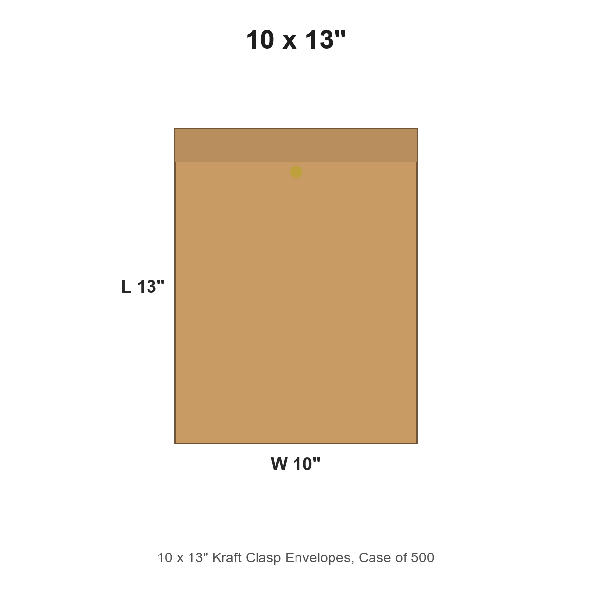10 x 13" Kraft Clasp Envelopes