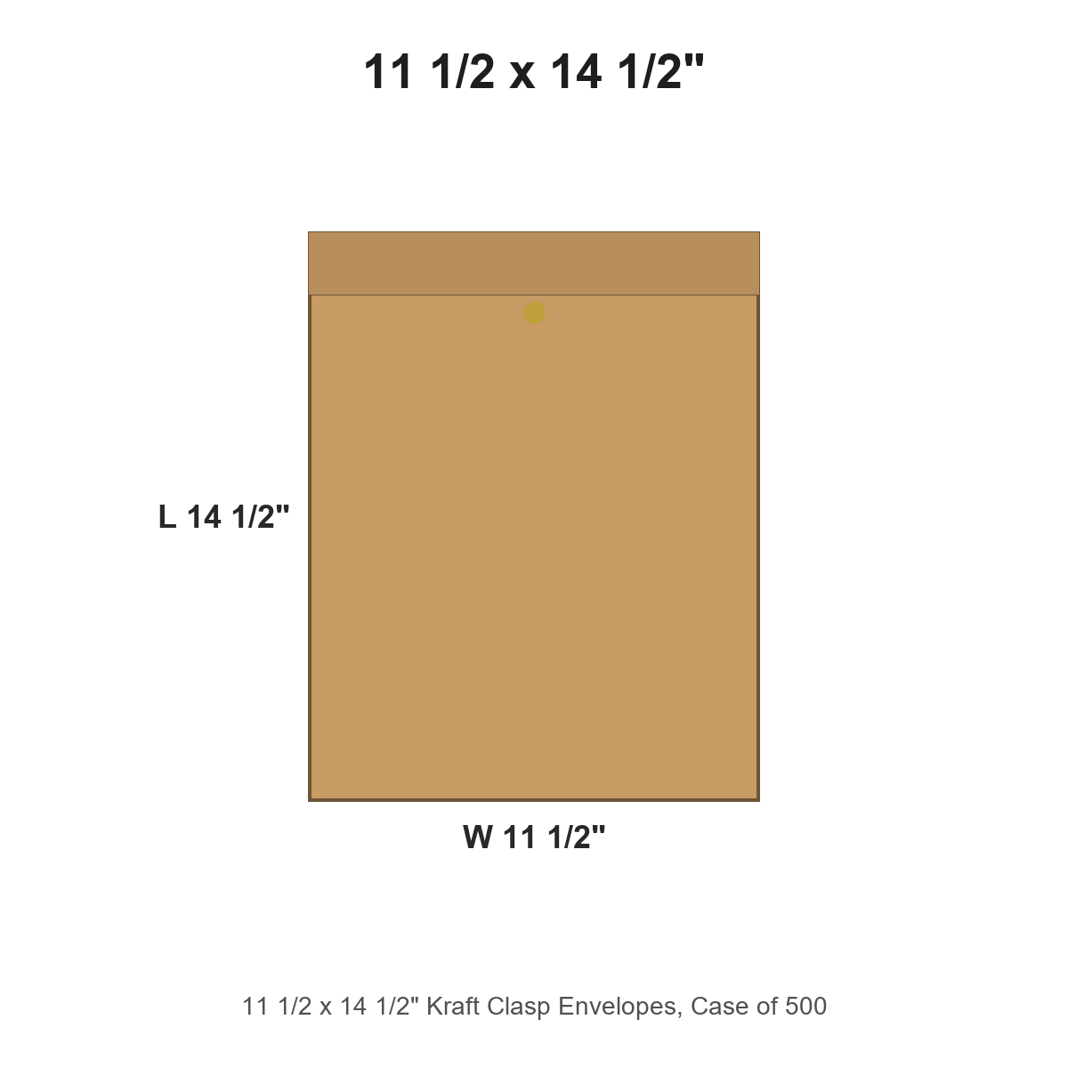 11 1/2 x 14 1/2" Kraft Clasp Envelopes