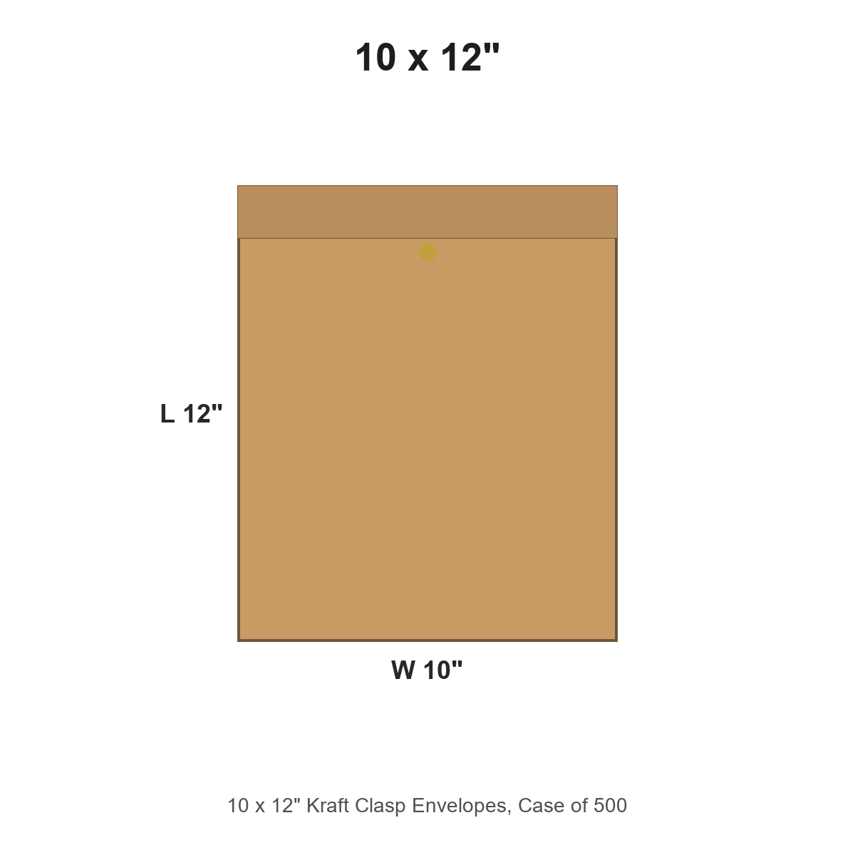 10 x 12" Kraft Clasp Envelopes