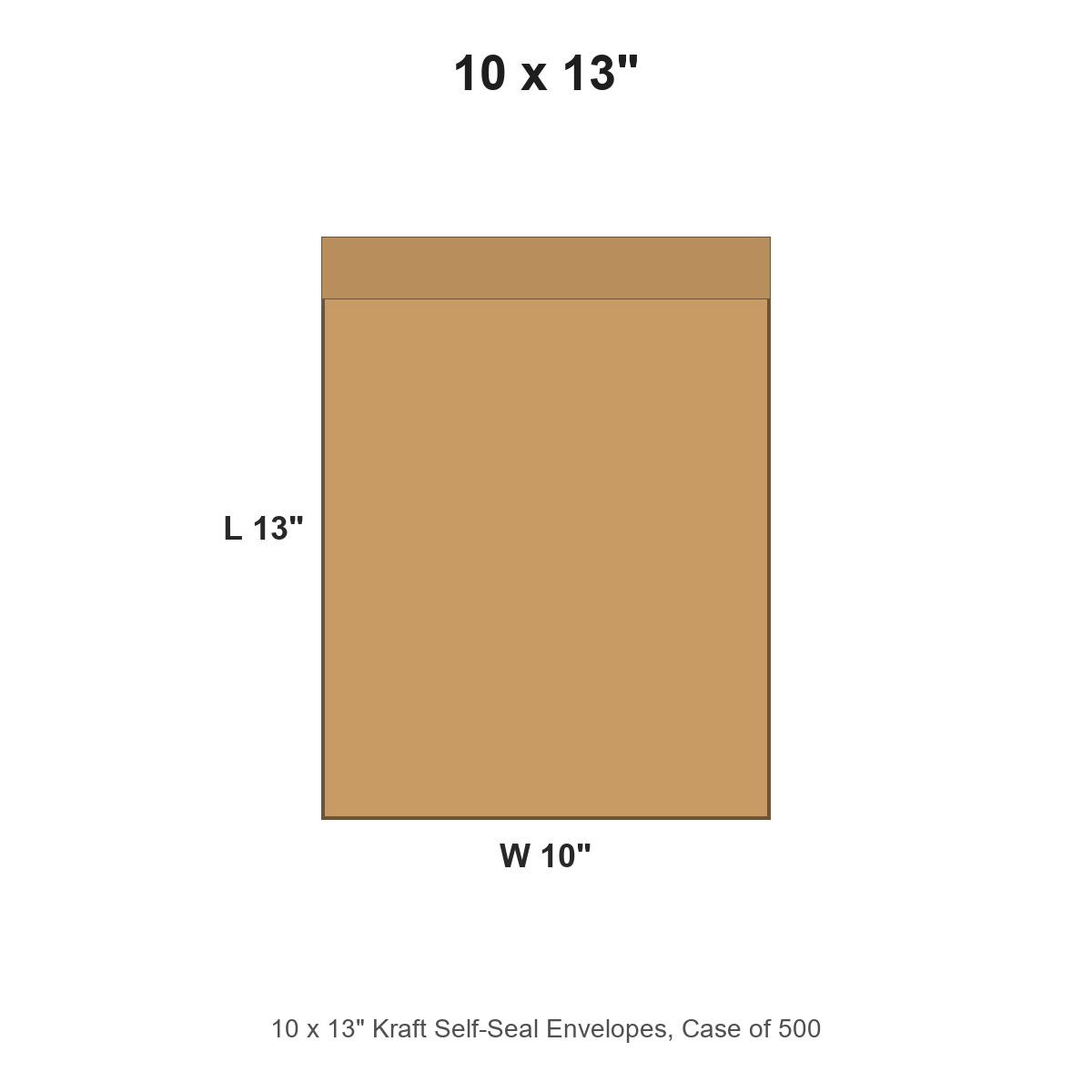 10 x 13" Kraft Self-Seal Envelopes