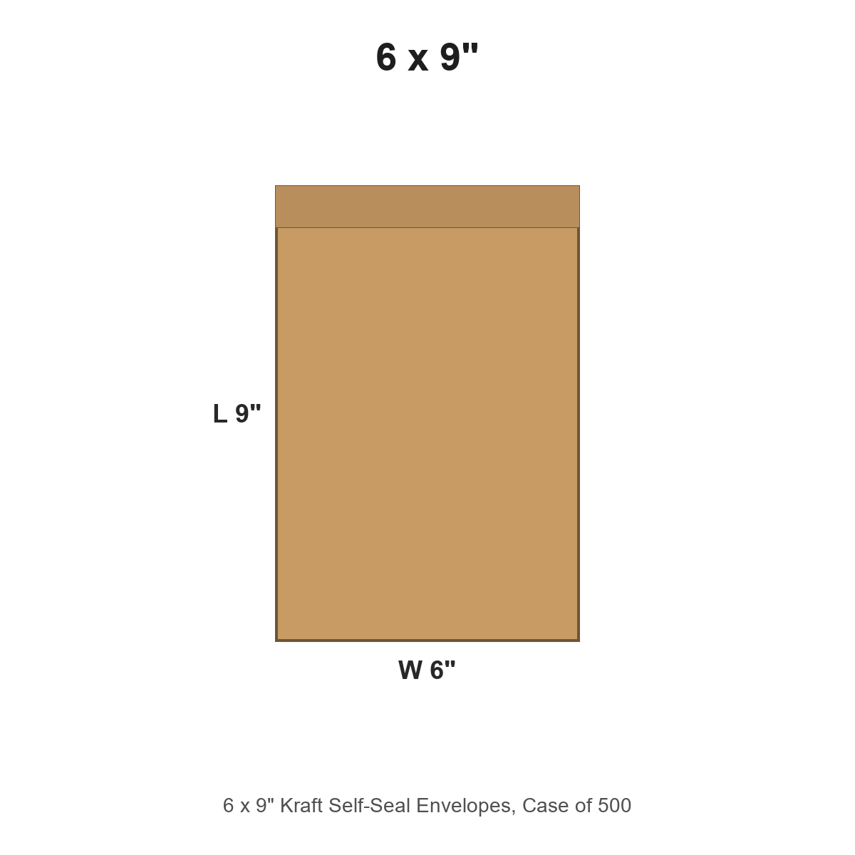 6 x 9" Kraft Self-Seal Envelopes