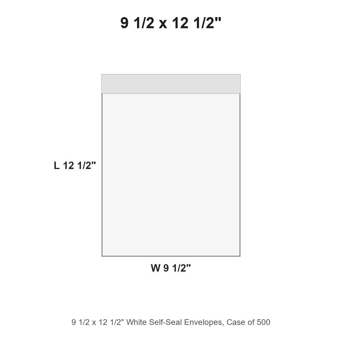 9 1/2 x 12 1/2" White Self-Seal Envelopes