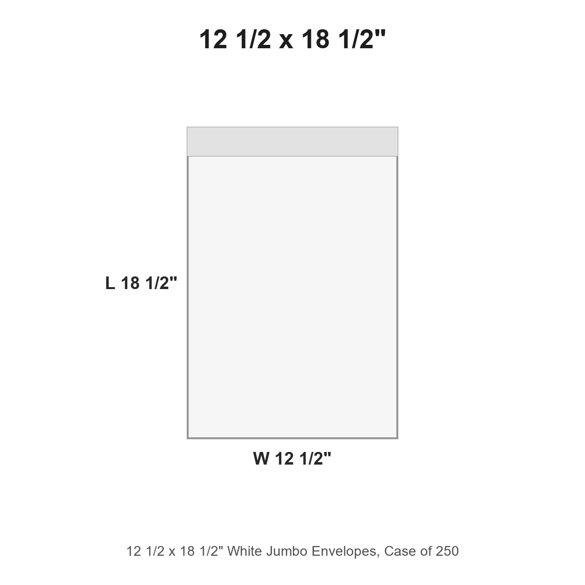 12 1/2 x 18 1/2" White Jumbo Envelopes