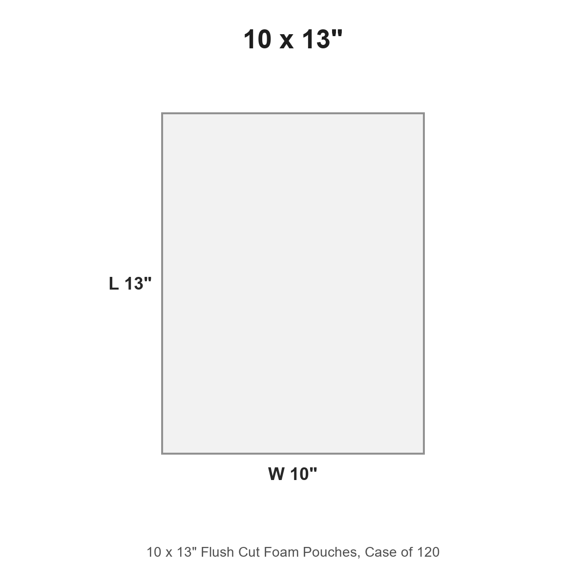 10 x 13" Flush Cut Foam Pouches, Case of 120