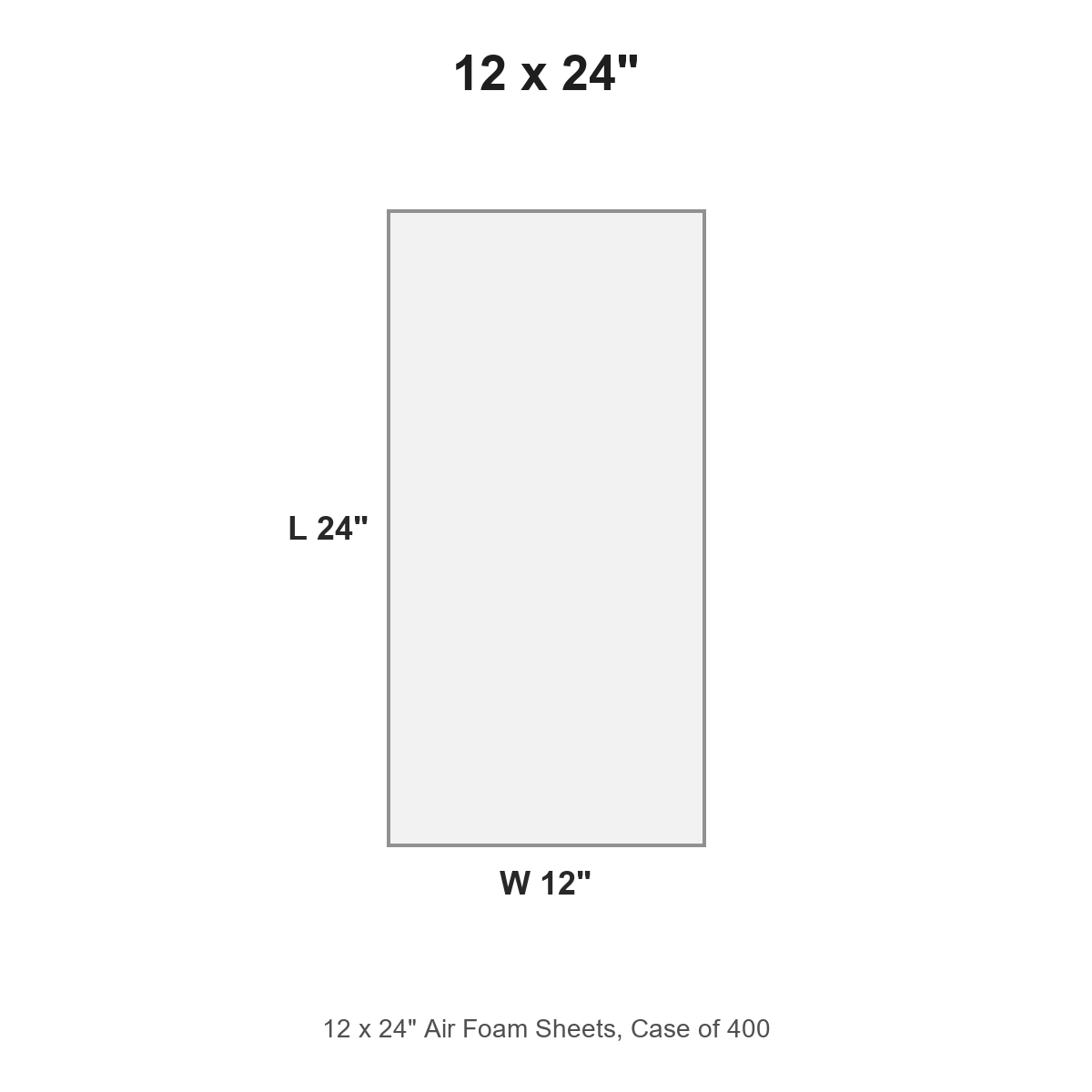 12 x 24" Air Foam Sheets, Case of 400