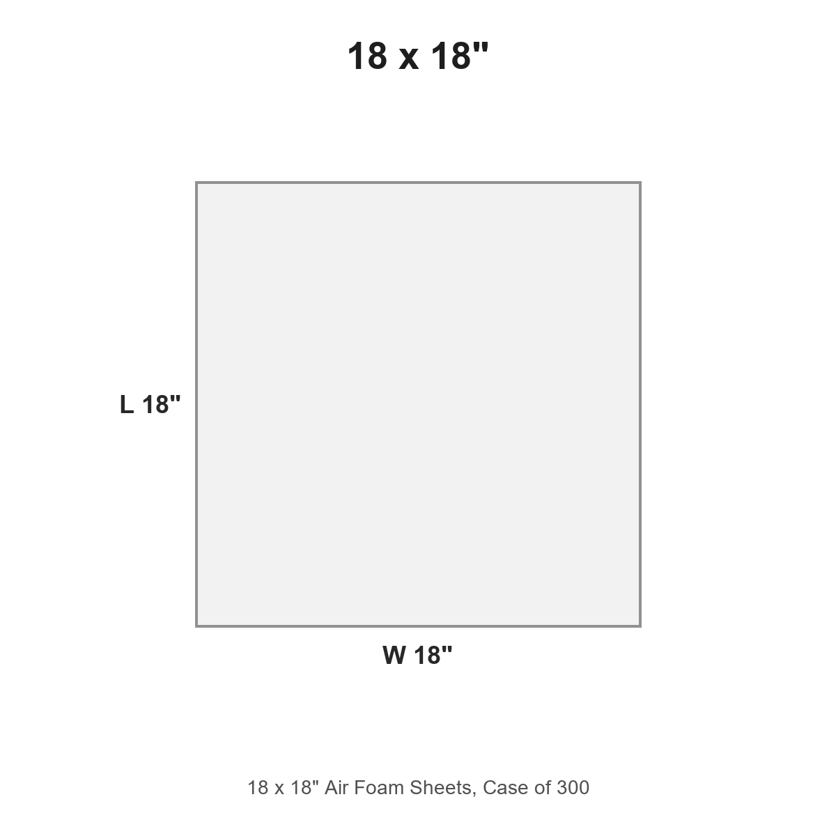 18 x 18" Air Foam Sheets, Case of 300
