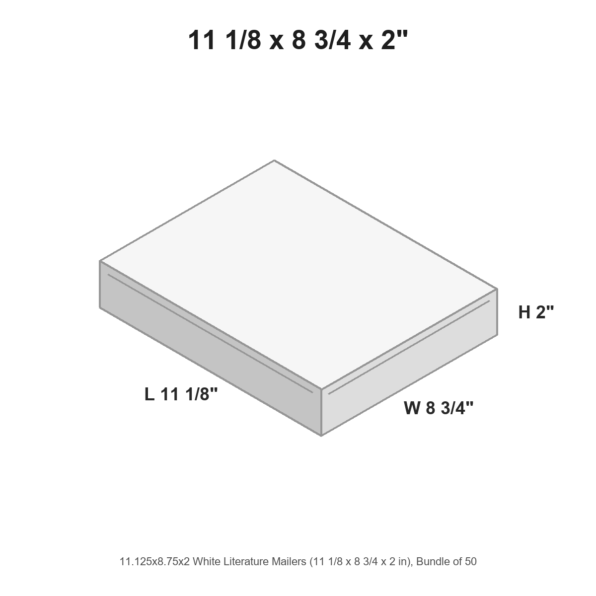 11.125x8.75x2 White Literature Mailers