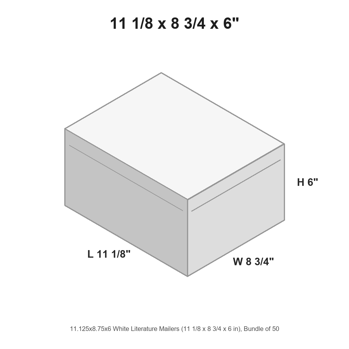 11.125x8.75x6 White Literature Mailers