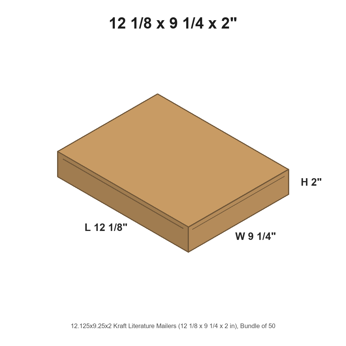 12.125x9.25x2 Kraft Literature Mailers