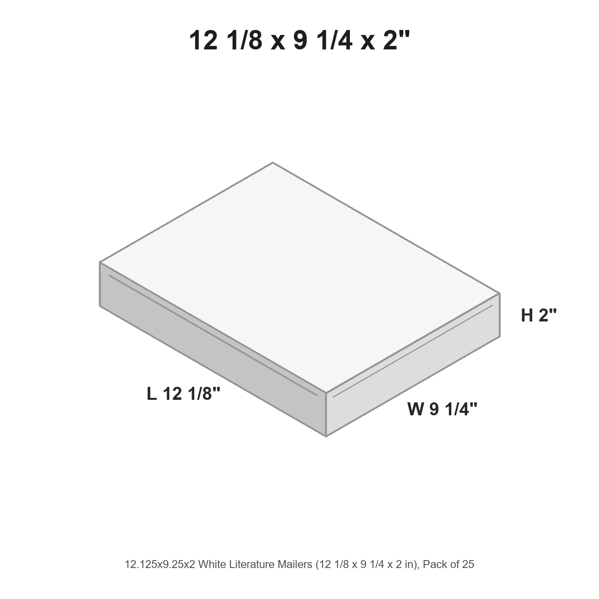 12.125x9.25x2 White Literature Mailers