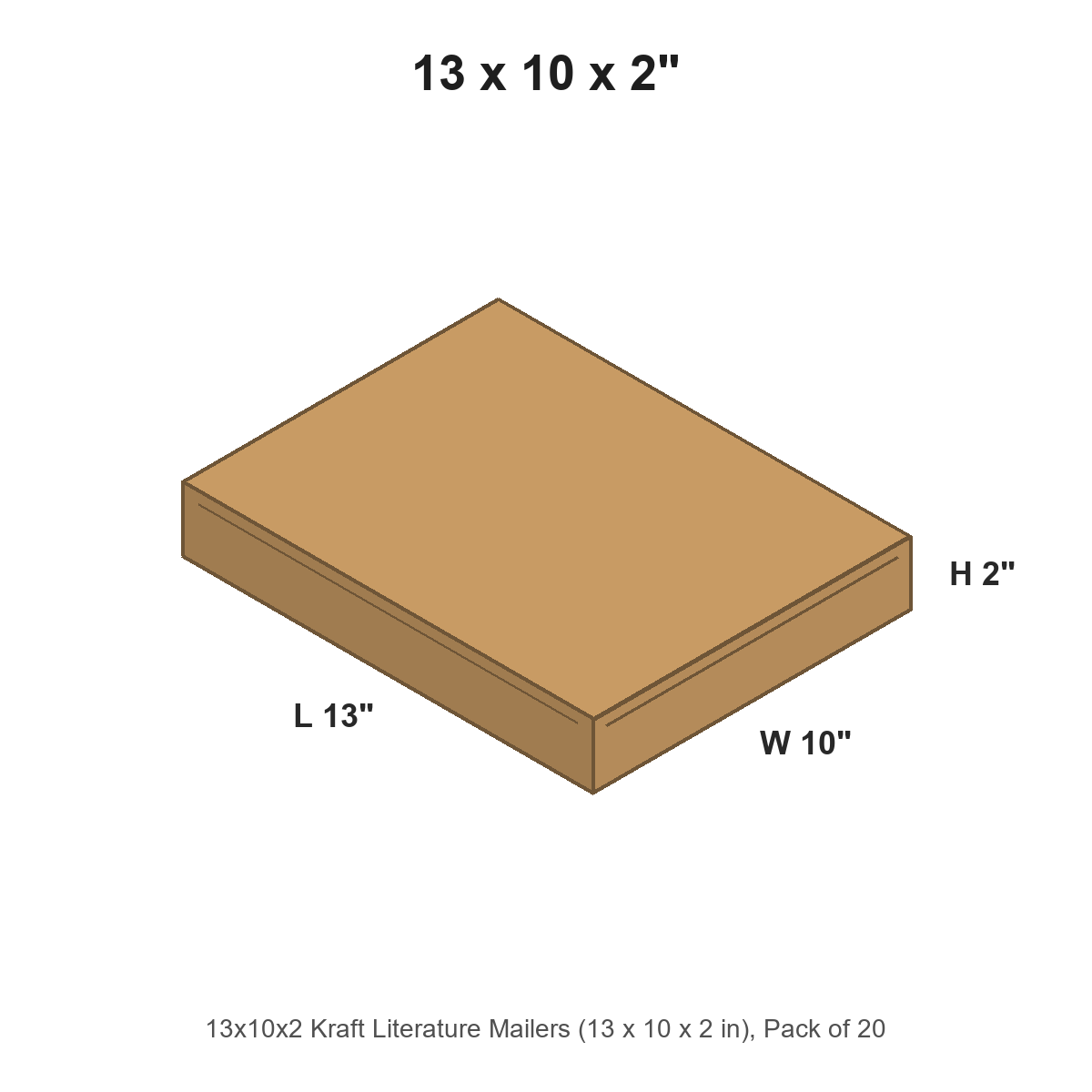 13x10x2 Kraft Literature Mailers