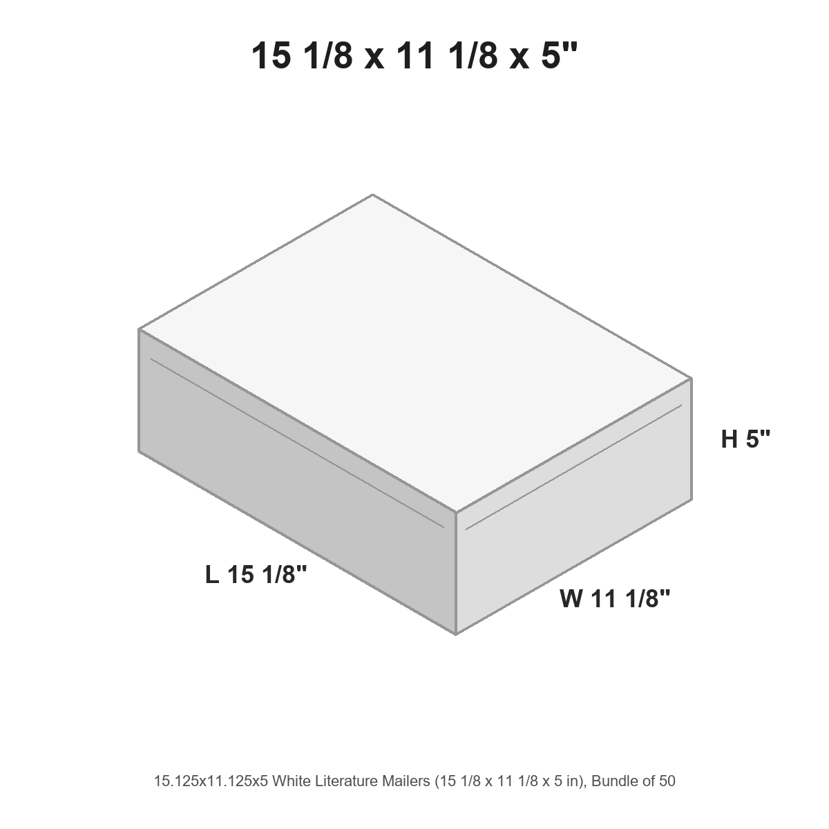 15.125x11.125x5 White Literature Mailers
