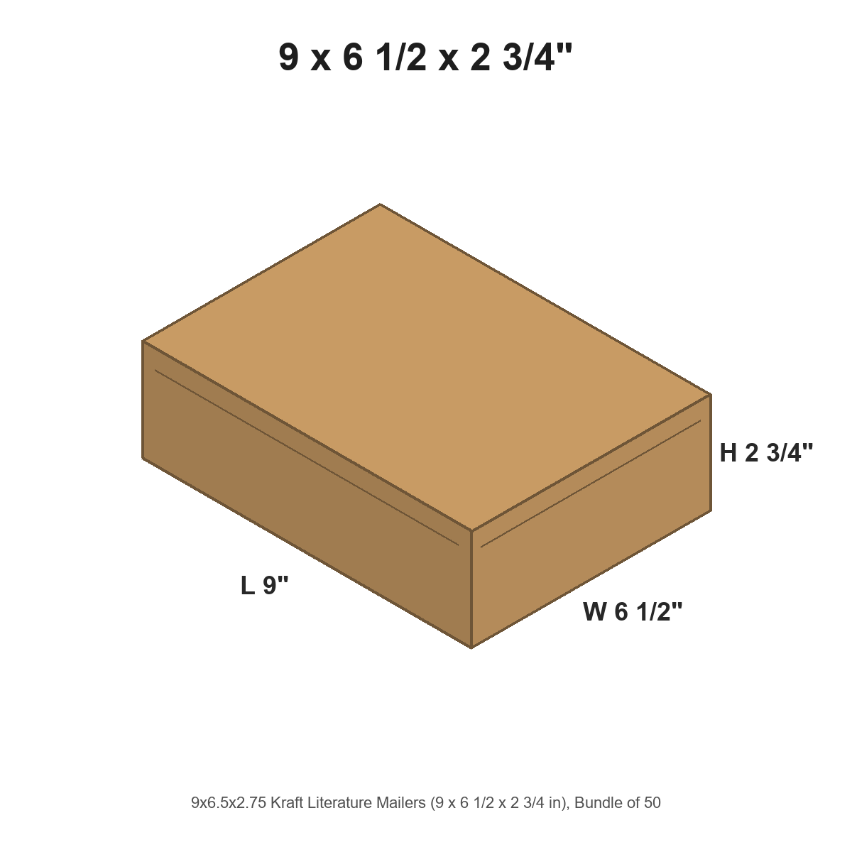 9x6.5x2.75 Kraft Literature Mailers