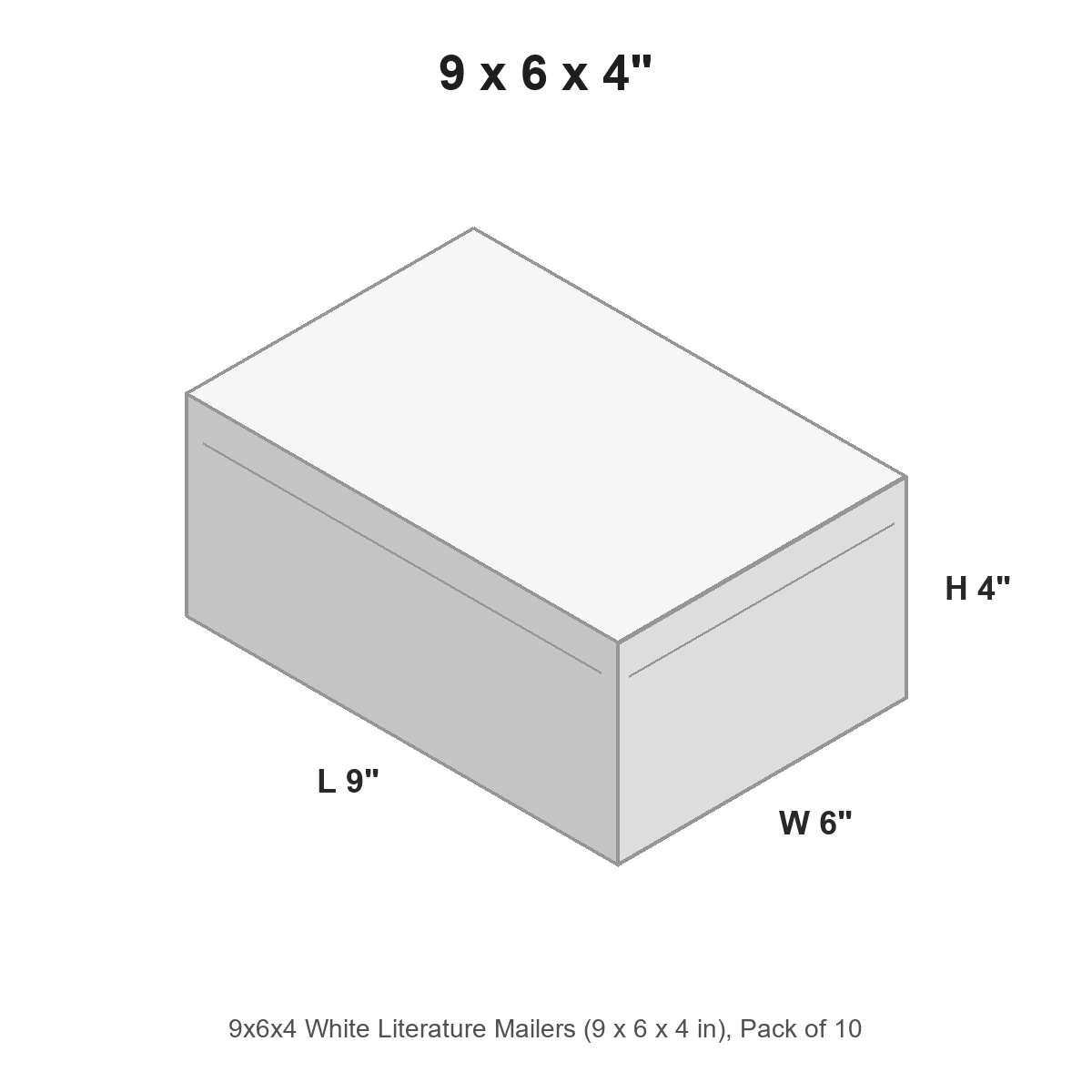 9x6x4 White Literature Mailers