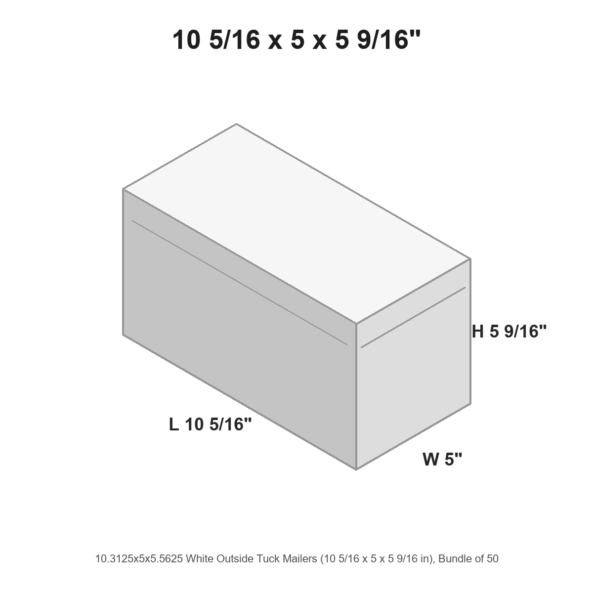 10.3125x5x5.5625 White Outside Tuck Mailers