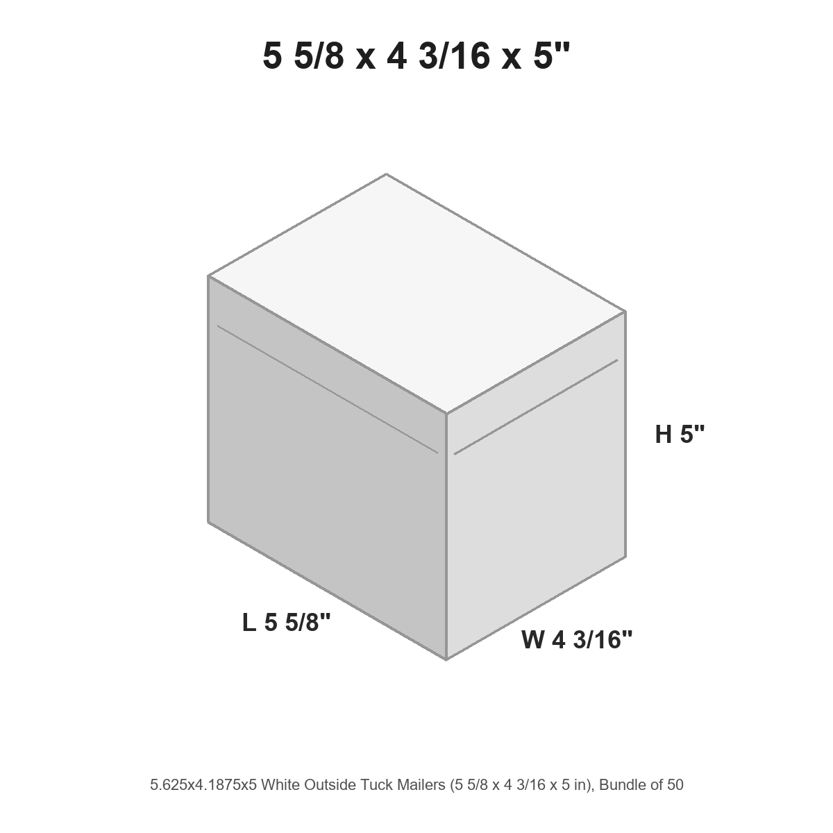 5.625x4.1875x5 White Outside Tuck Mailers