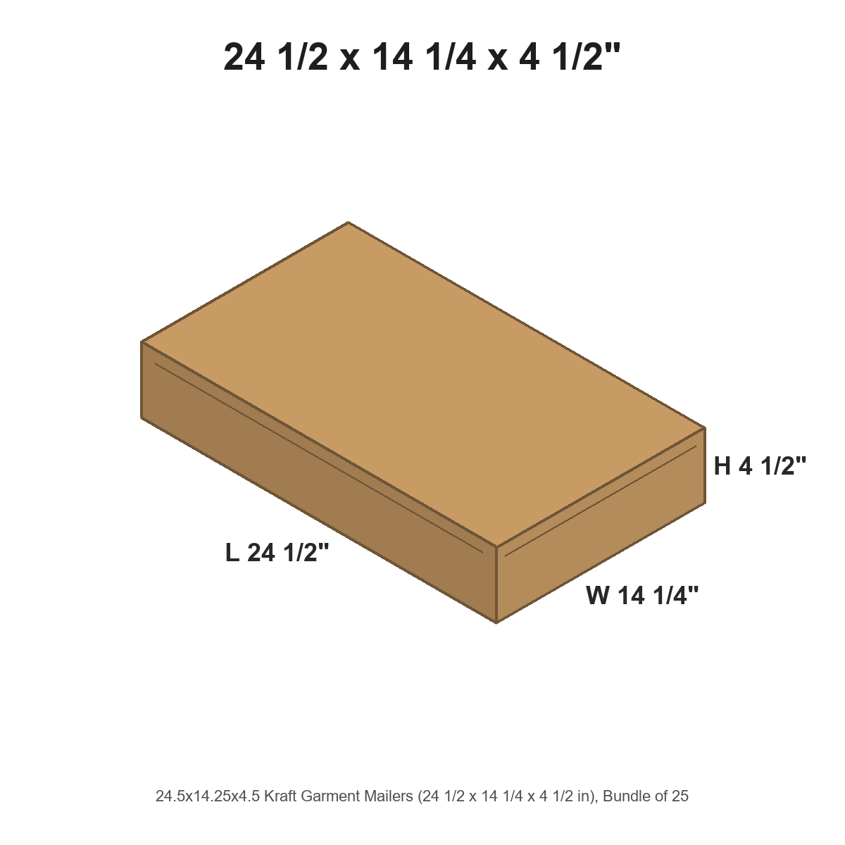 24.5x14.25x4.5 Kraft Garment Mailers