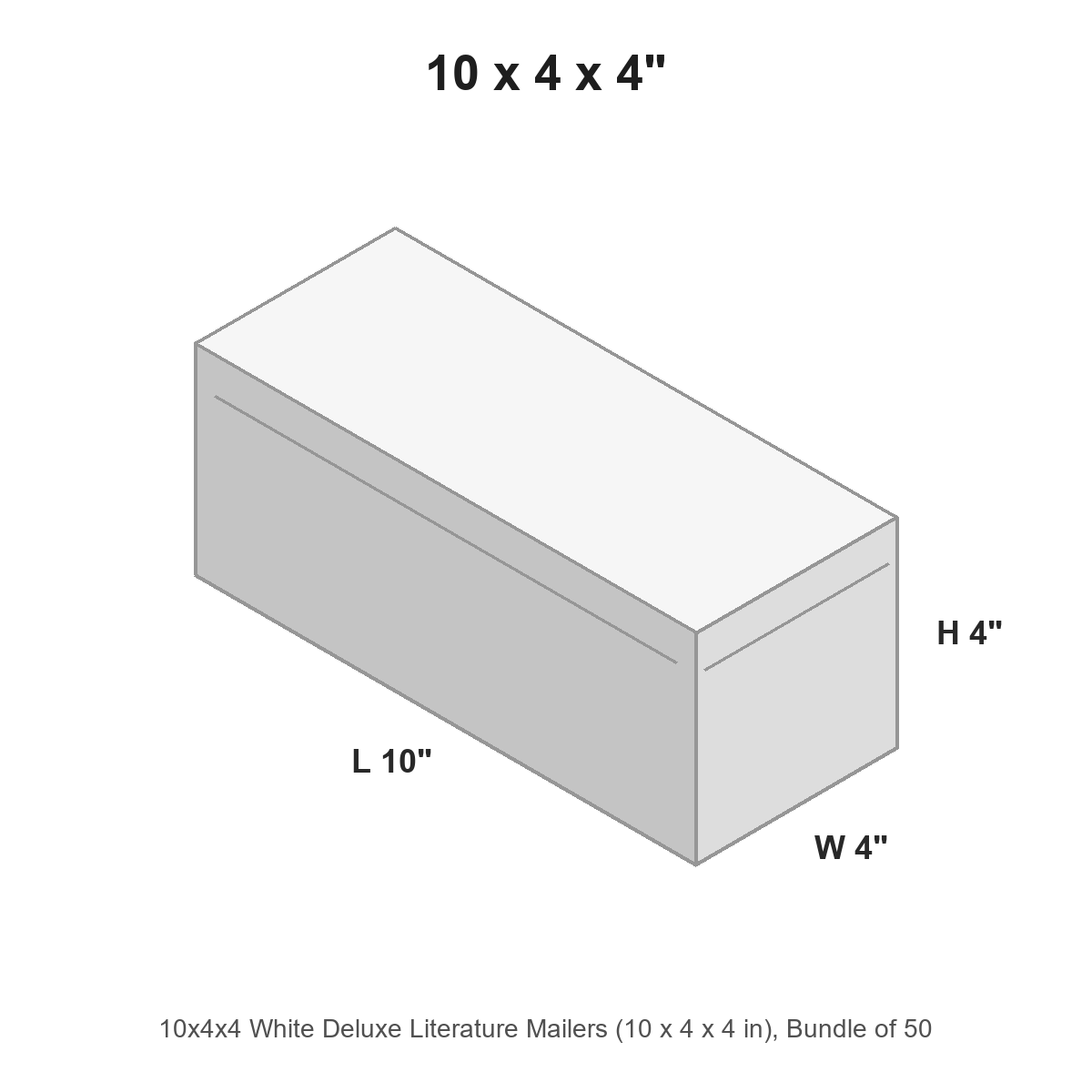 10x4x4 White Deluxe Literature Mailers