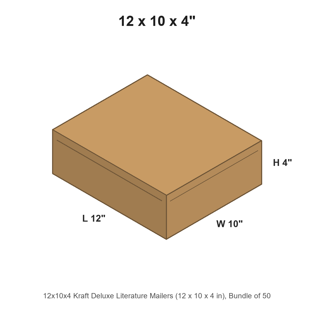 12x10x4 Kraft Deluxe Literature Mailers