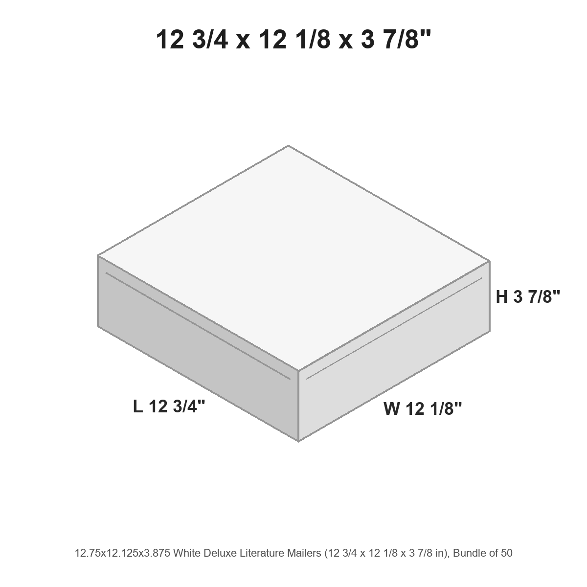 12.75x12.125x3.875 White Deluxe Literature Mailers