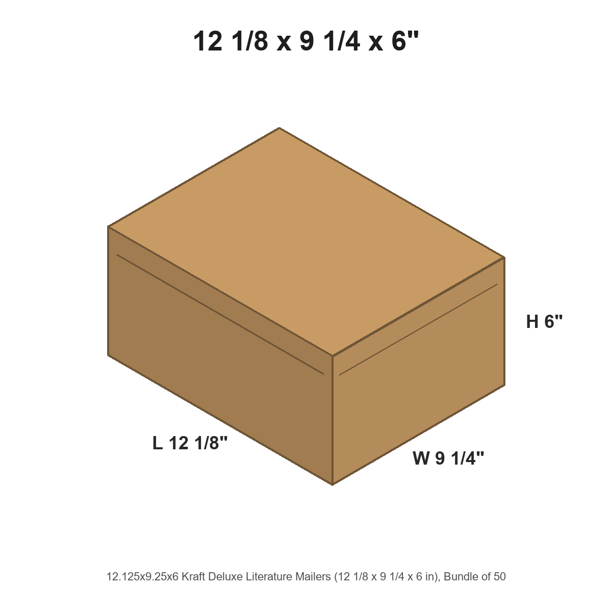 12.125x9.25x6 Kraft Deluxe Literature Mailers