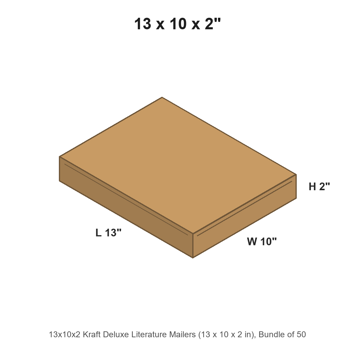 13x10x2 Kraft Deluxe Literature Mailers