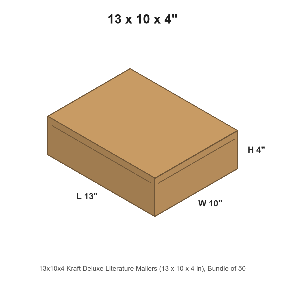 13x10x4 Kraft Deluxe Literature Mailers