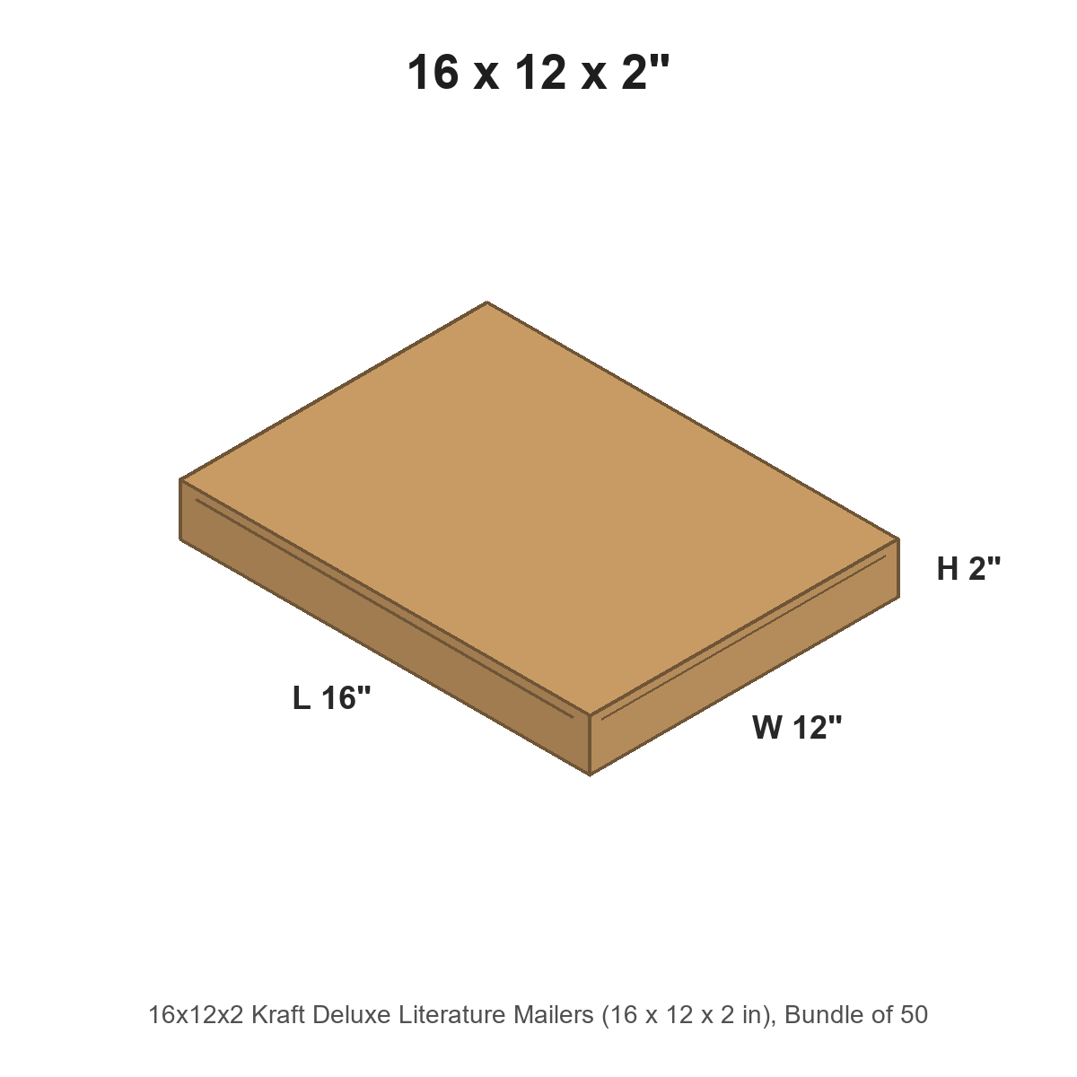 16x12x2 Kraft Deluxe Literature Mailers