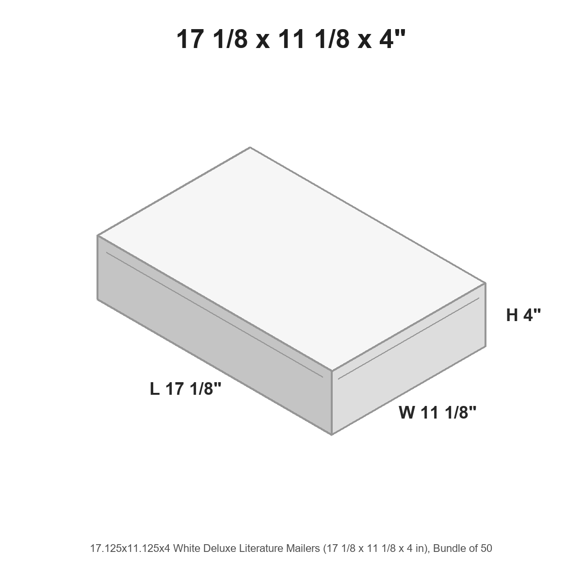 17.125x11.125x4 White Deluxe Literature Mailers