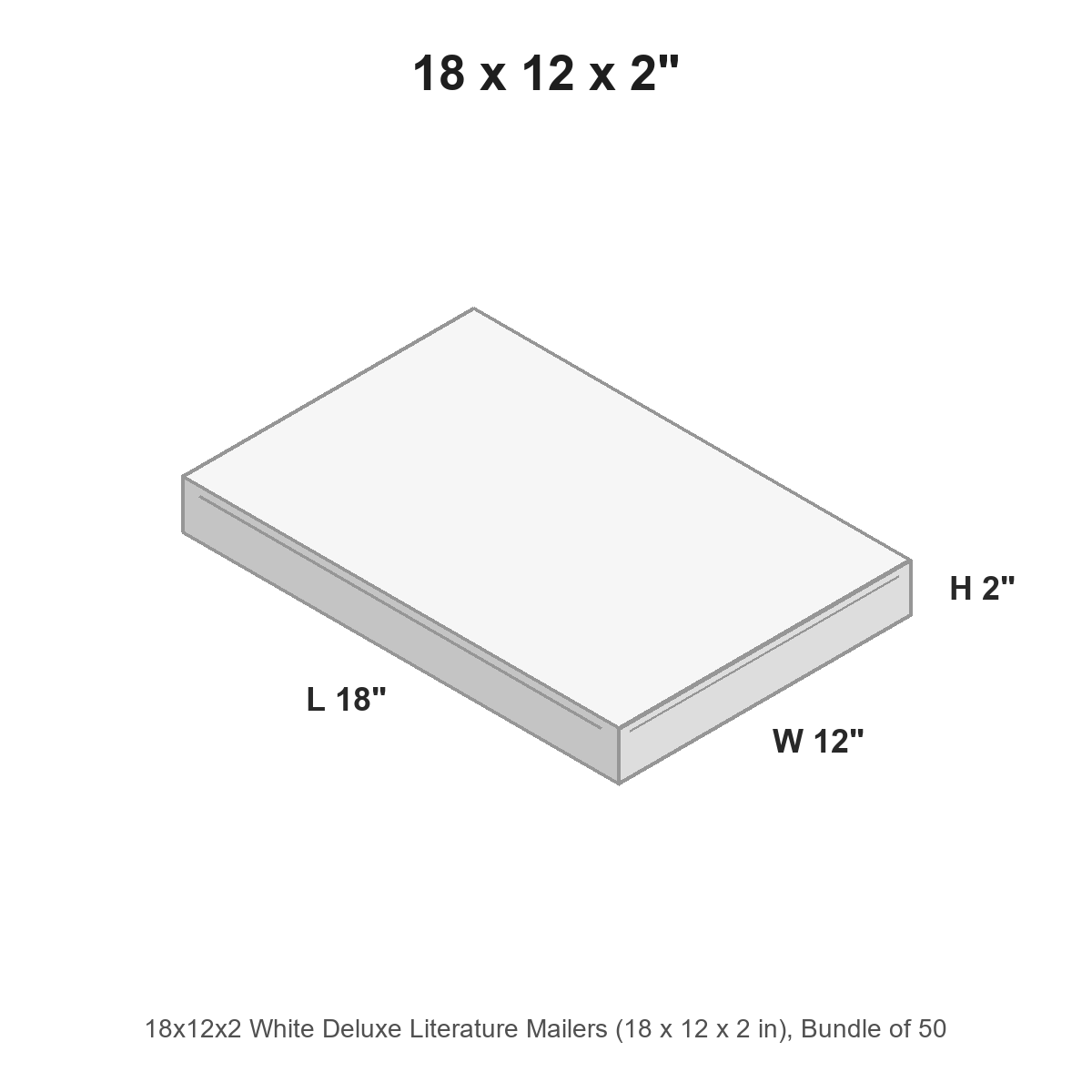 18x12x2 White Deluxe Literature Mailers