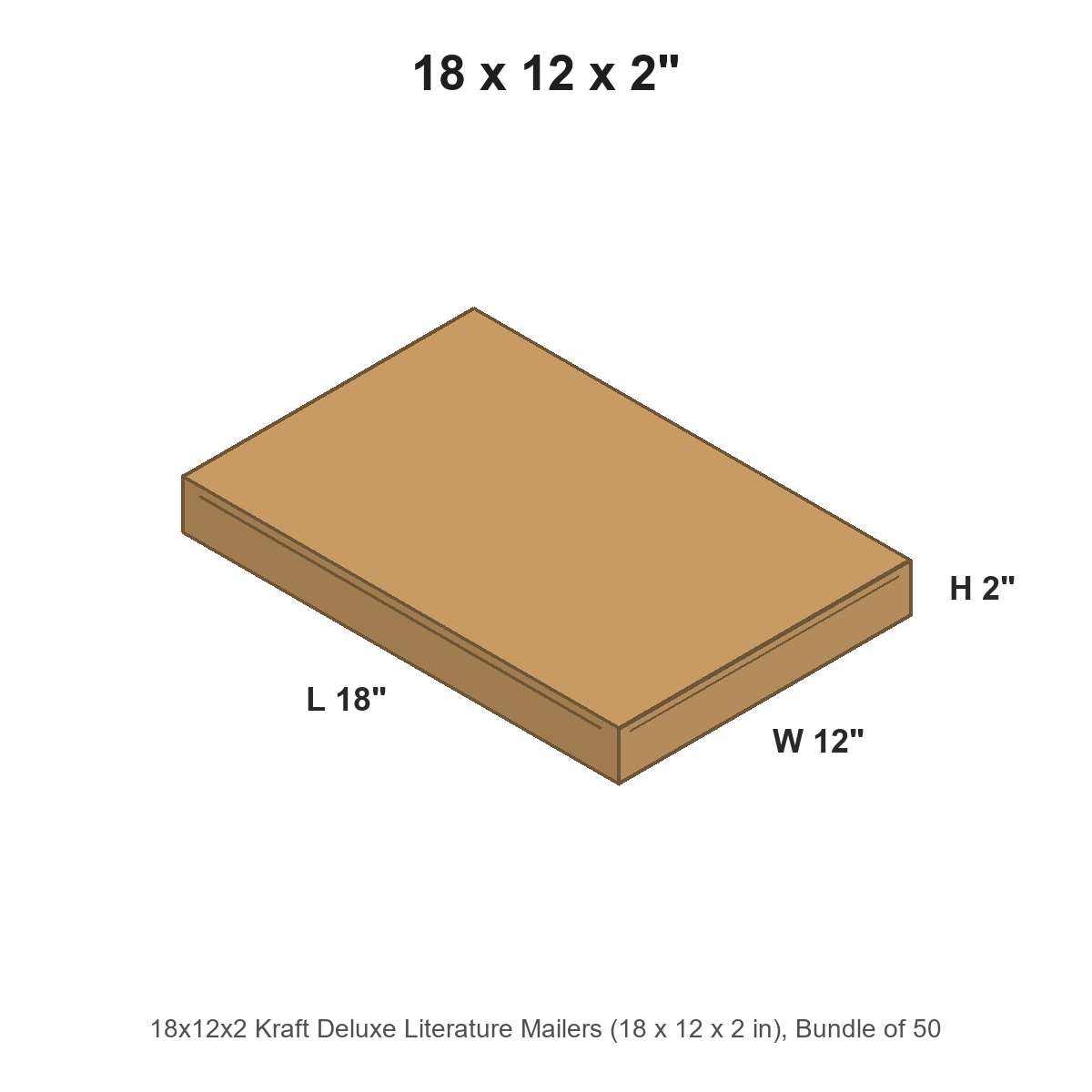 18x12x2 Kraft Deluxe Literature Mailers