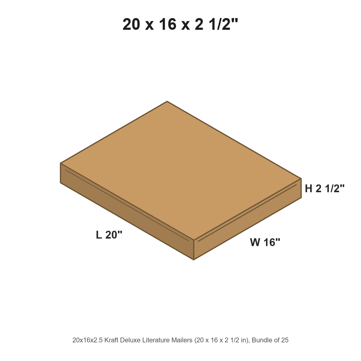 20x16x2.5 Kraft Deluxe Literature Mailers