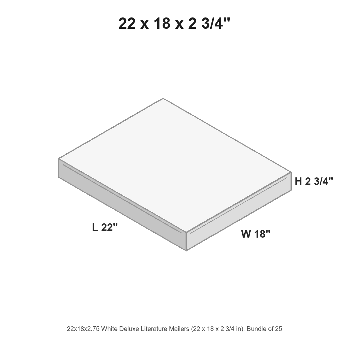 22x18x2.75 White Deluxe Literature Mailers