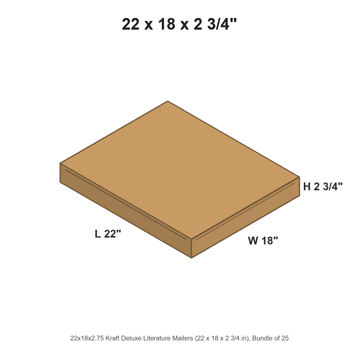 22x18x2.75 Kraft Deluxe Literature Mailers
