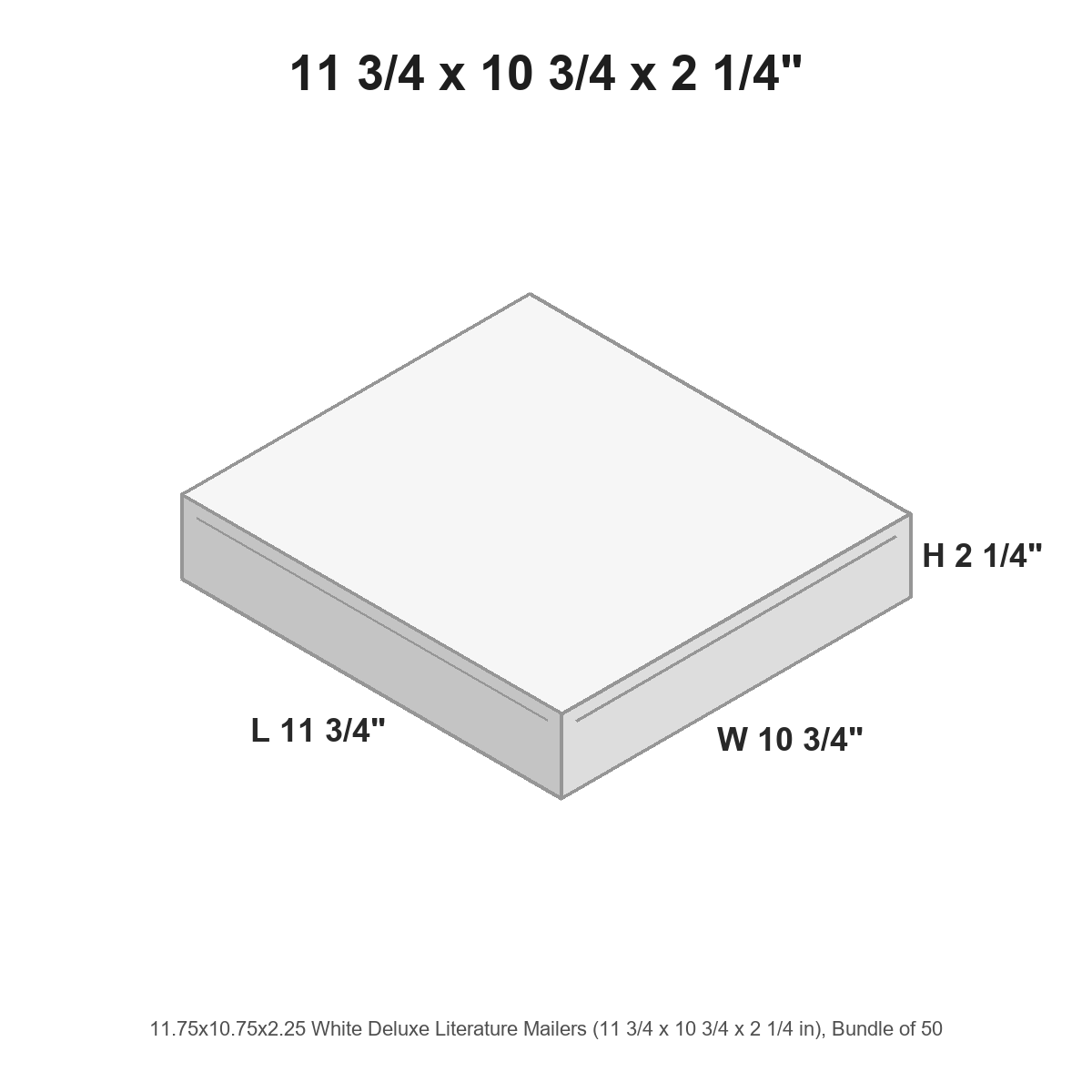 11.75x10.75x2.25 White Deluxe Literature Mailers