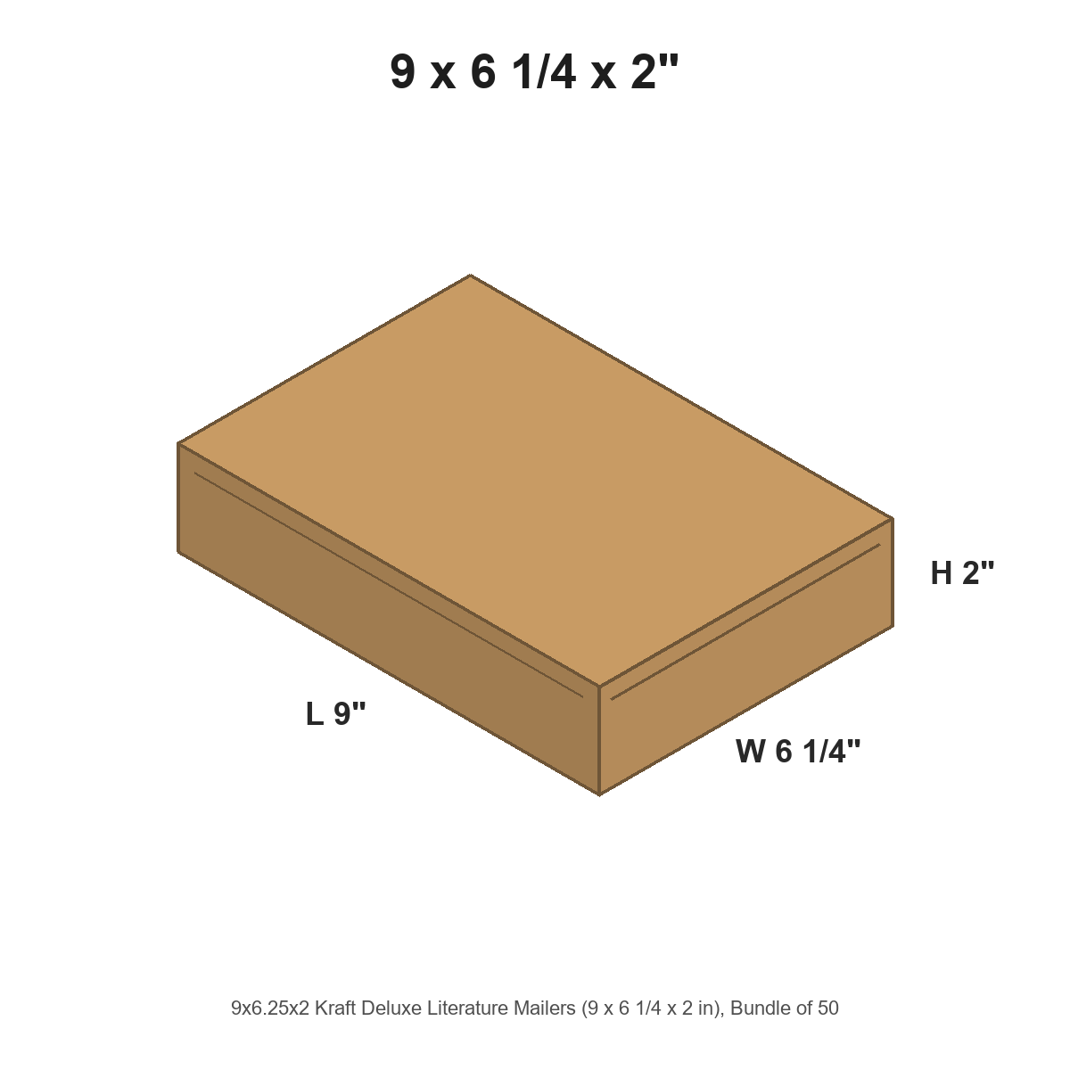 9x6.25x2 Kraft Deluxe Literature Mailers