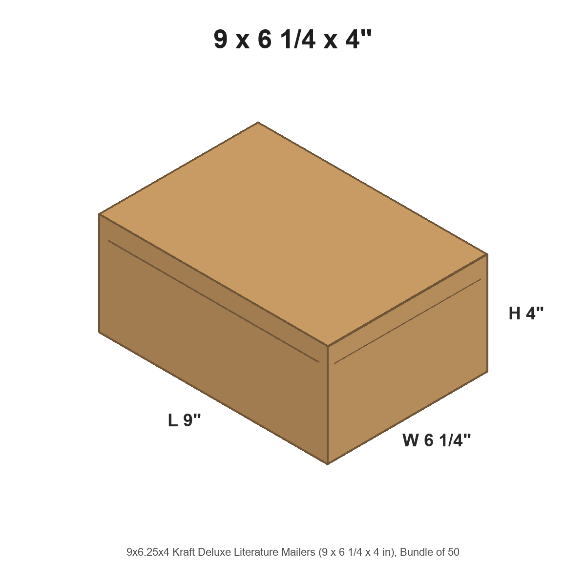 9x6.25x4 Kraft Deluxe Literature Mailers